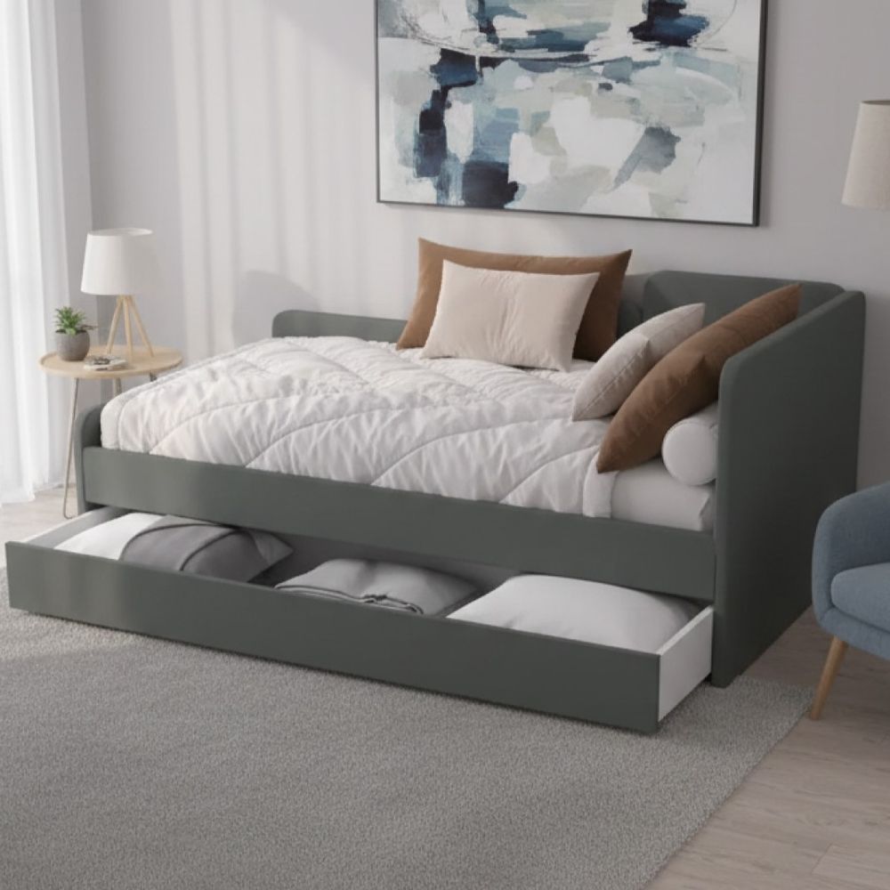 Кровать подростковая тахта 180х90 см с ящиком (капучино Беверли)