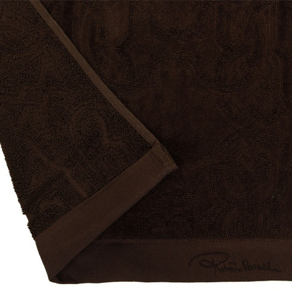Полотенце 100x150 Roberto Cavalli Logo коричневое