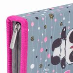 Пенал с наполнением BRAUBERG, 1 отделение, 1 откидная планка, 24 предмета, полиэстер, 21х14 см, "Funny panda", 270315