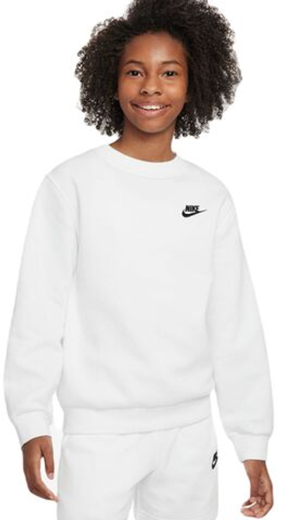 Кофта для девочки теннисная  Nike Kids Sportswear Club Fleece Hoodie - white/black
