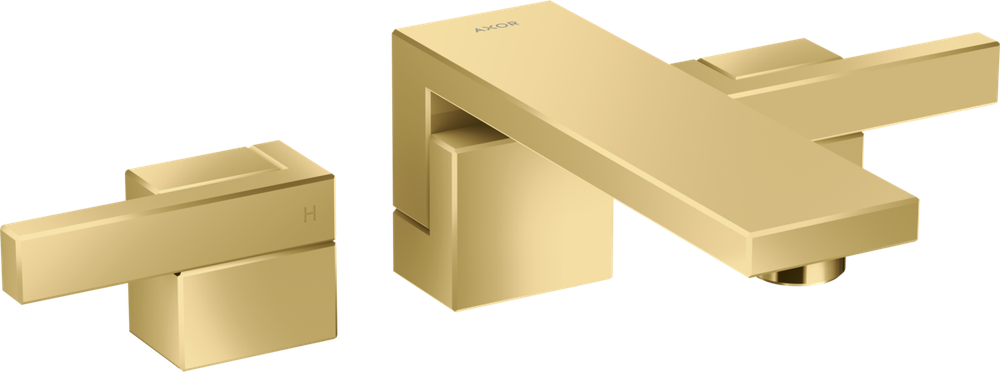 Смеситель для раковины на 3 отверстия скрытого монтажа AXOR Edge, полированное золото