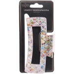 Заколка - краб для волос «AKS - VIENTO», микс 6 цветов, прямоугольник, 10,5*4см