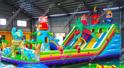 Коммерческий надувной батут "Маскарад 2" 15*8*6,5 м