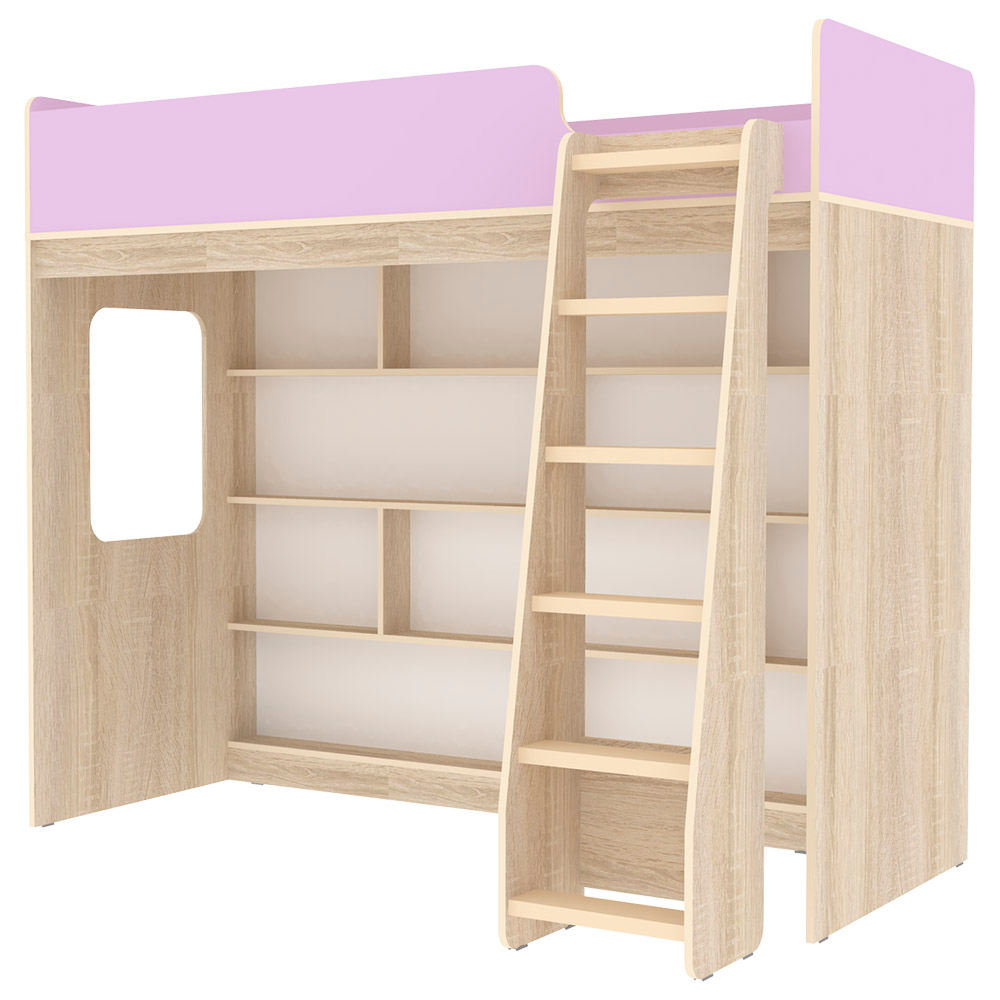 Кровать-чердак КарИВи Л-C601.2 80х190 Дуб Сонома Ирис