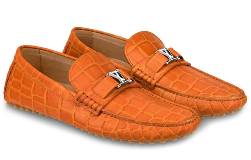 LOUIS VUITTON Hockenheim Moccasin Shoes "Orange"