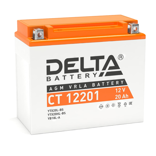 Аккумулятор Delta CT 12201 (YTX20L-BS, YTX20HL-BS, YB16L-B, YB18L-A)