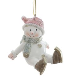 GAEM Фигурка декоративная подвесная "Снеговик", L6 W6,5 H6,5 см, 3в.