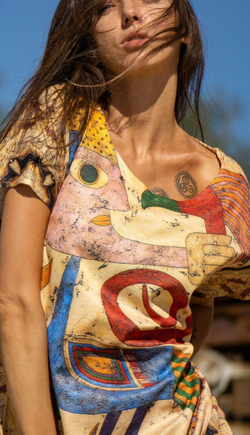 Платье по мотивам живописи художника сюрреалиста Виктора Браунера "Без названия" 1946г.