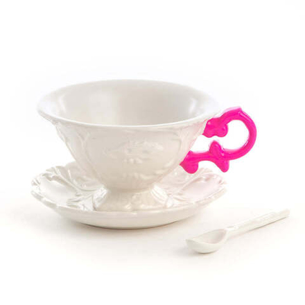 Чайная чашка с блюдцем Seletti I-Wares Fuchsia (180 мл)