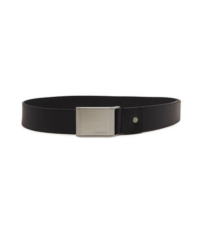 Кожаный ремень ADJ BEVELED PLAQUE 35MM Calvin Klein - черный(K50K510950)