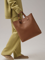 Кожаная сумка шоппер Deboro 30954 орех