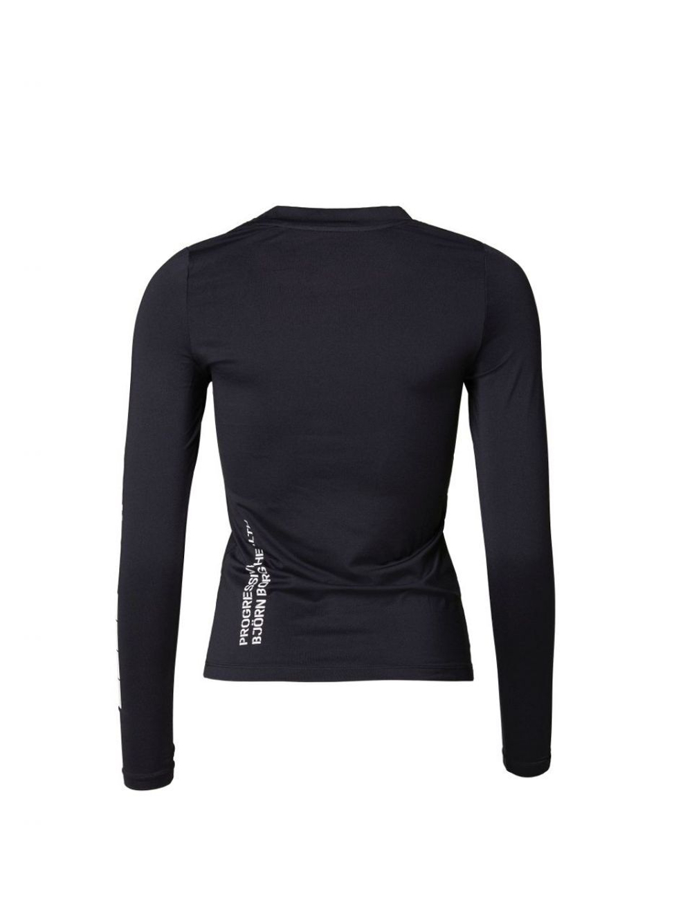 Женская футболка теннисная (dł. Рукава) Björn Borg Sthlm Long Sleeve T-shirt - black beauty