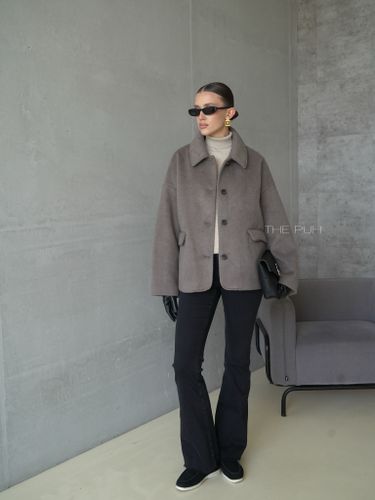 Пальто-пиджак с утепленным жилетом в цвете капучино