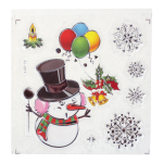 Наклейка новогодняя 18*23 см, 12 вид микс , пакет