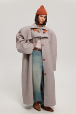 Пальто реглан миди