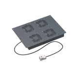 Потолочный модуль 4 вентилятора с термостатом для крыши напольных 19" IT-корпусов ДКС серии CQE шириной 600мм, RAL7011