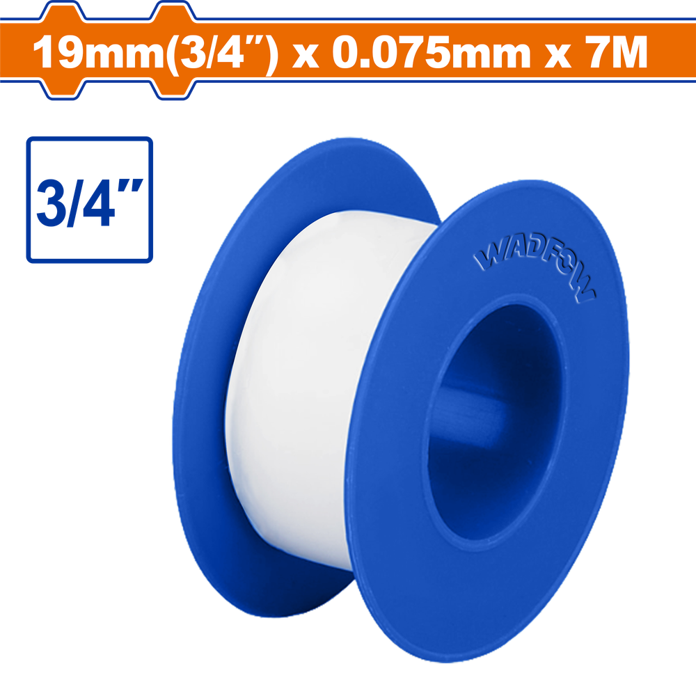 Уплотнительная лента тефлоновая WADFOW WXP1302 7мх19мм
