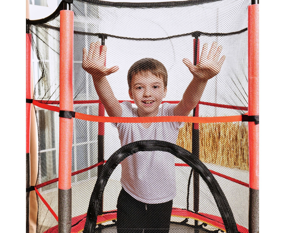 Батут детский DFC TRAMPOLINE-RED 55" с сеткой