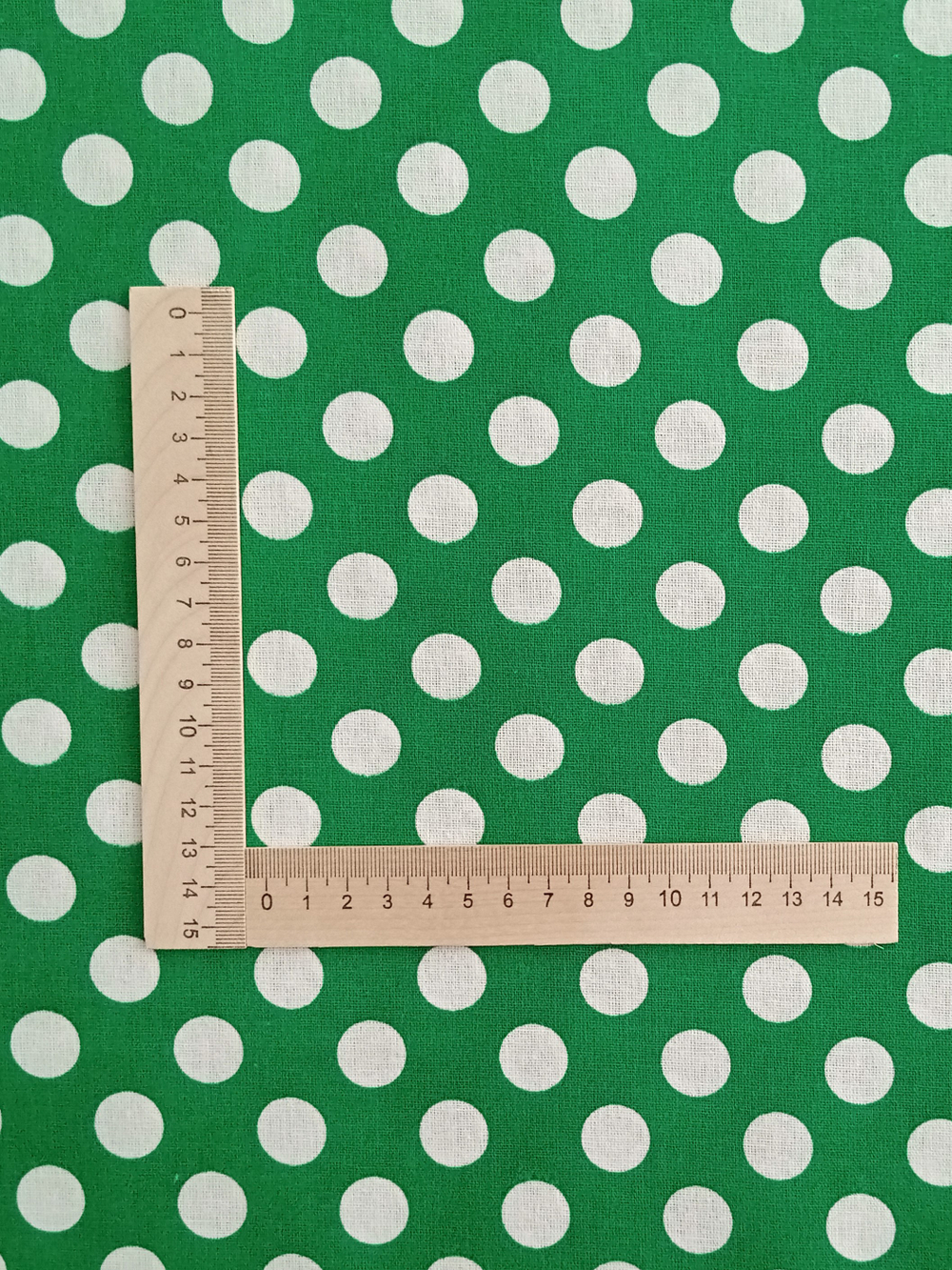 Ткань бязь плательная, рис. "Горох 18 мм", ширина 150 см, арт. 18.14