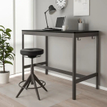 Письменный стол - IKEA IDÅSEN, 140х70 см, темно-серый/черный, ИДОСЕН ИКЕА