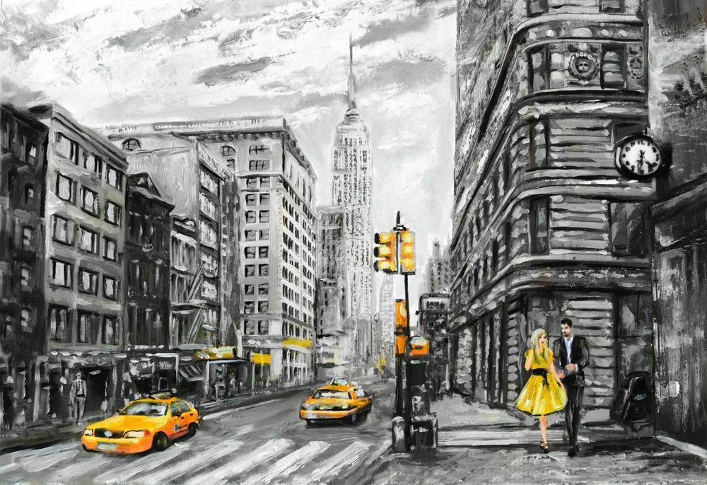Фотообои жёлтые такси в нью-йорке 04-021