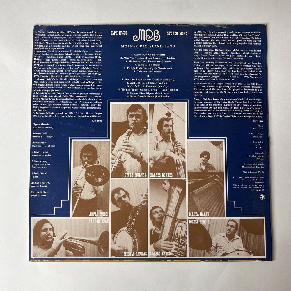 Винтажная виниловая пластинка Molnar Dixieland Band (Венгрия 1978)