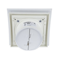 Вытяжной сверхмощный вентилятор ММ-Р 06 стекло овал 169 м³/час с обратным клапаном белый глянец