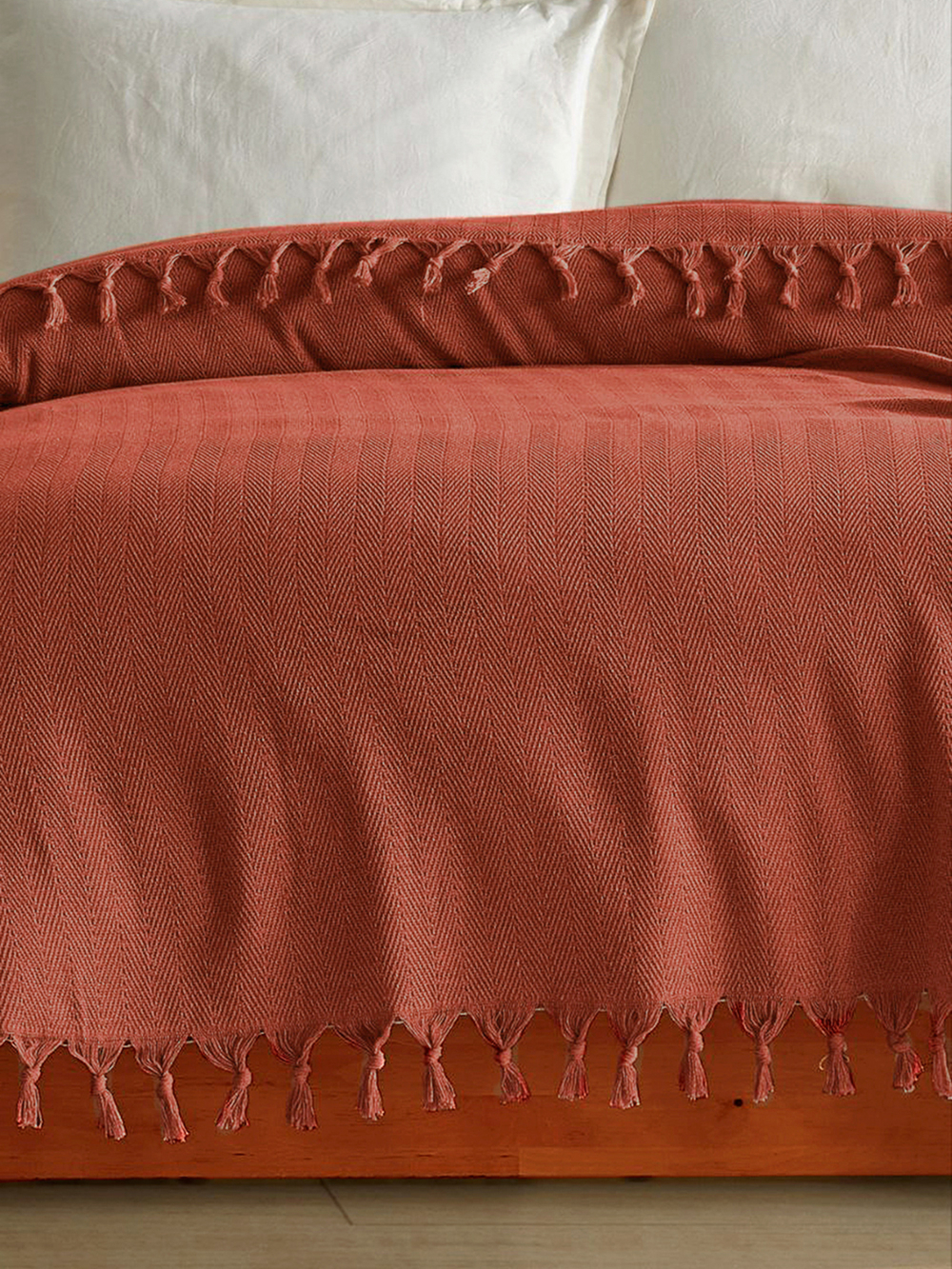 Плед-покрывало из хлопка Berlino, цвет Терракот