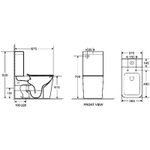 Унитаз компакт WeltWasser Gelbach 001 XL MT-BL 10000005776 Черный матовый с бачком и сиденьем Микролифт