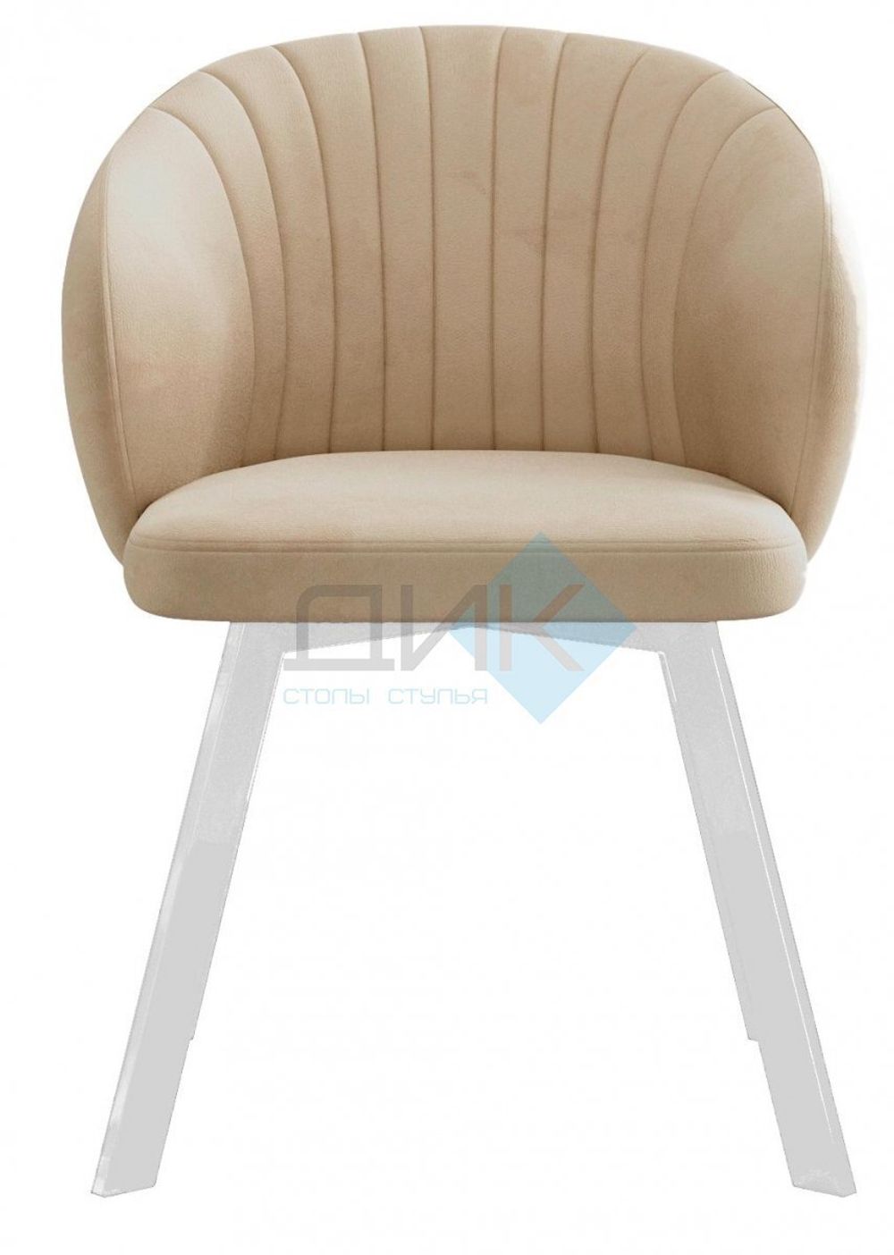 Стул DikLine 258 поворотный опоры белые