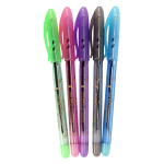 Ручка масляная 0,7мм, синяя, 5 видов микс, С-40163