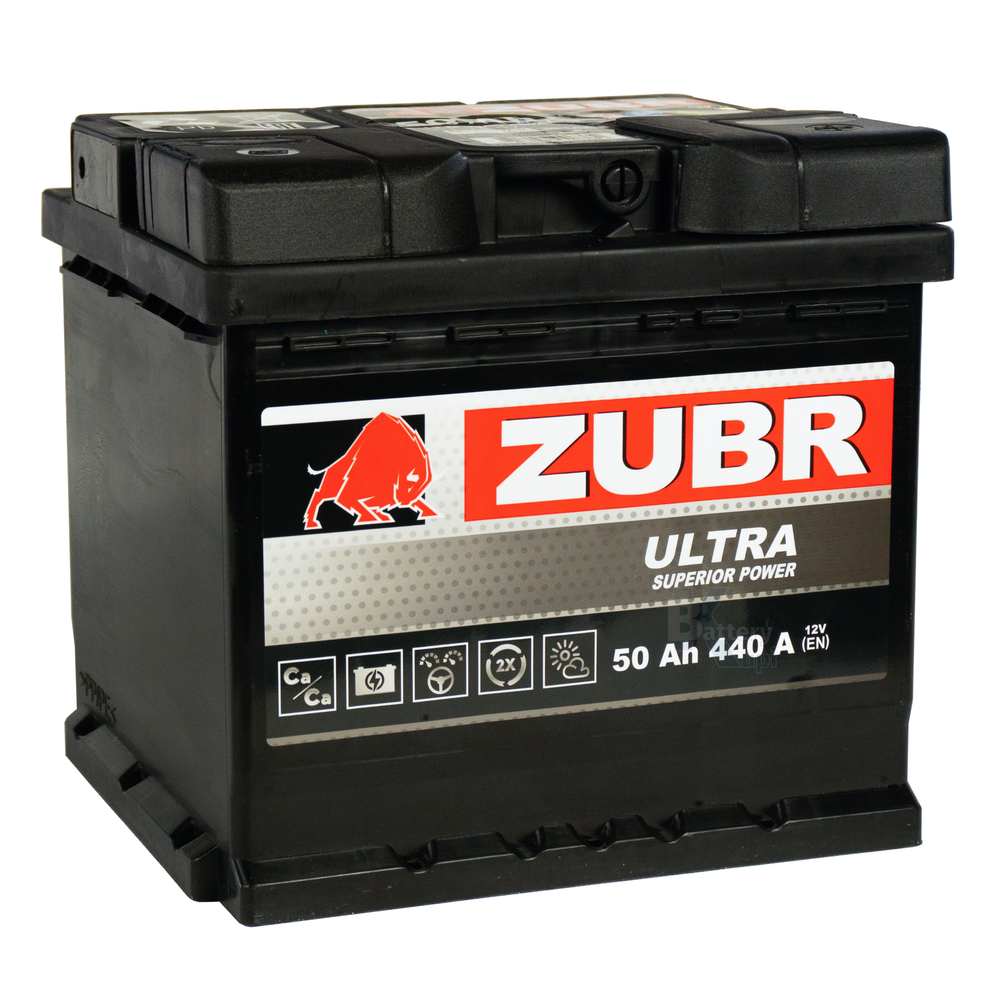 Аккумулятор ZUBR Ultra (50Ah, 440A, R+) ZU500
