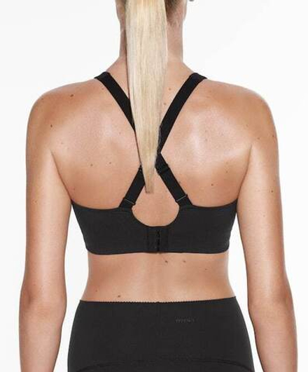 Oysho Спортивный бюстгальтер Compressive, черный