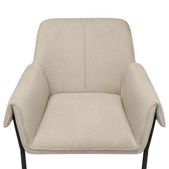 Стул Aline Arms серо-бежевый шенилл