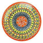 Ляган Риштанская Керамика 42 см. плоский, цвет оранжевый