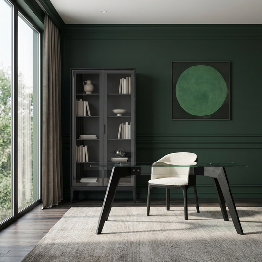 Дизайнерский стол STRIPE GLASS black