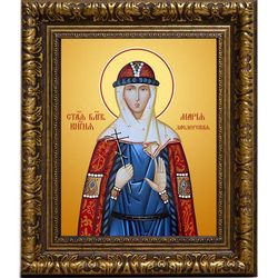 Мария Заозерская благоверная княгиня. Икона на холсте.