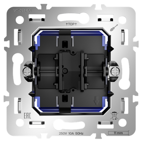 Механизм выключателя с самовозвратом одноклавишного 10А, S70