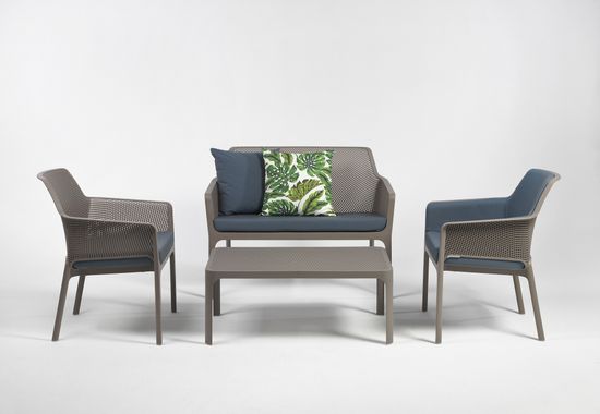 Журнальный столик Net Table 100 пластиковый серый Nardi Италия