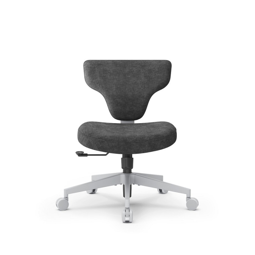 Кресло гибридной посадки FoxGear SHORTZ Fabric, размер 1 (с ноутбучным столиком), тёмно-серый (FG-SHORTZ-F1-DG)