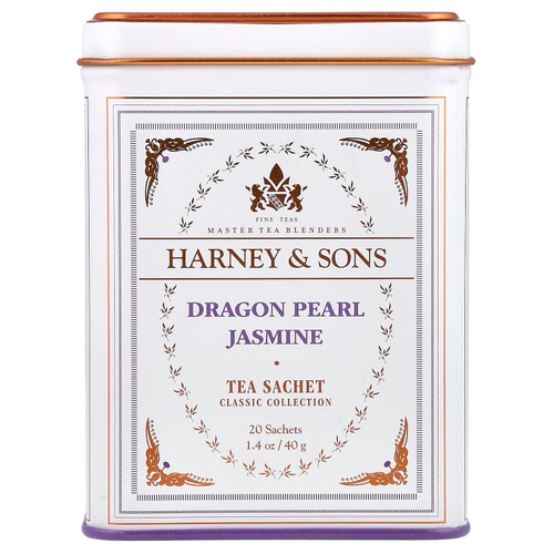 Harney & Sons, Classic Collection, жемчужина питахайи и жасмин, 20 чайных пакетиков, 40 г (1,4 унции)