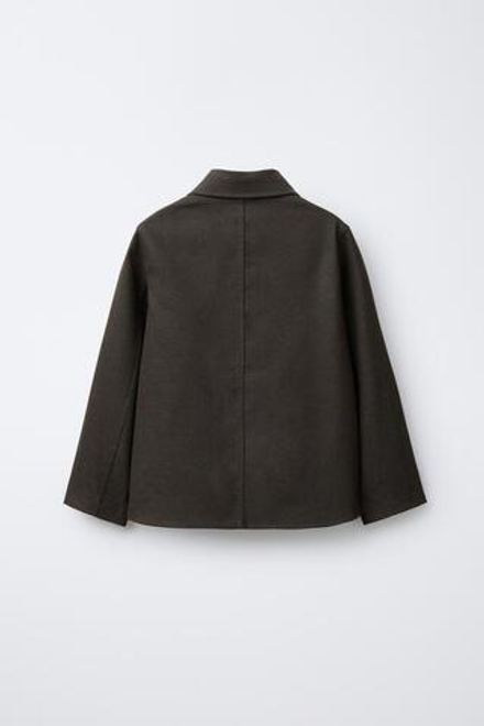 ZARA ФЛАНЕЛЕВАЯ КУРТКА-РУБАШКА С КАРМАНАМИ, КОРИЧНЕВЫЙ