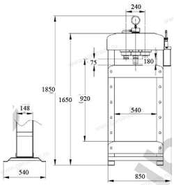 Пресс 30 т с ручным и пневматическим приводом Trommelberg SD20030EAM