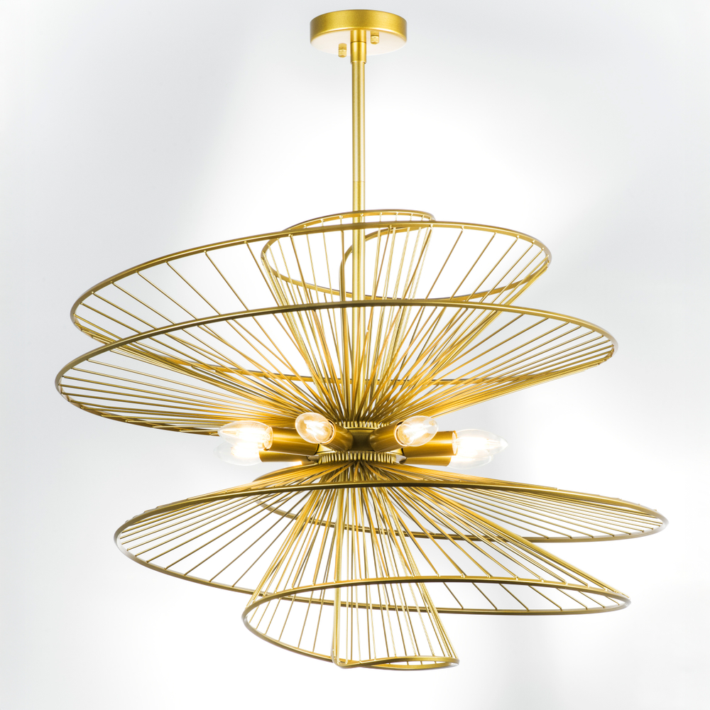 728183 Люстра ZETA 8х40W E14 ЗОЛОТО