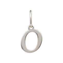 Подвеска в виде буквы О - кулон из серебра 925 пробы