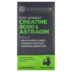 Sunwarrior, Creatine 3000 и Astragin® для приема после тренировки, 120 веганских капсул