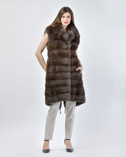 Жилет из меха куницы