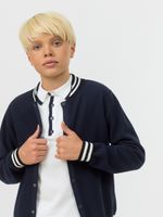 Бомбер кардиган для мальчика в школу AT1016 синий