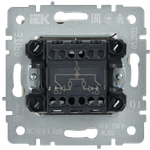 BRITE Выключатель 2-клавишный с индикацией 10А ВС10-2-1-БрБ белый IEK
