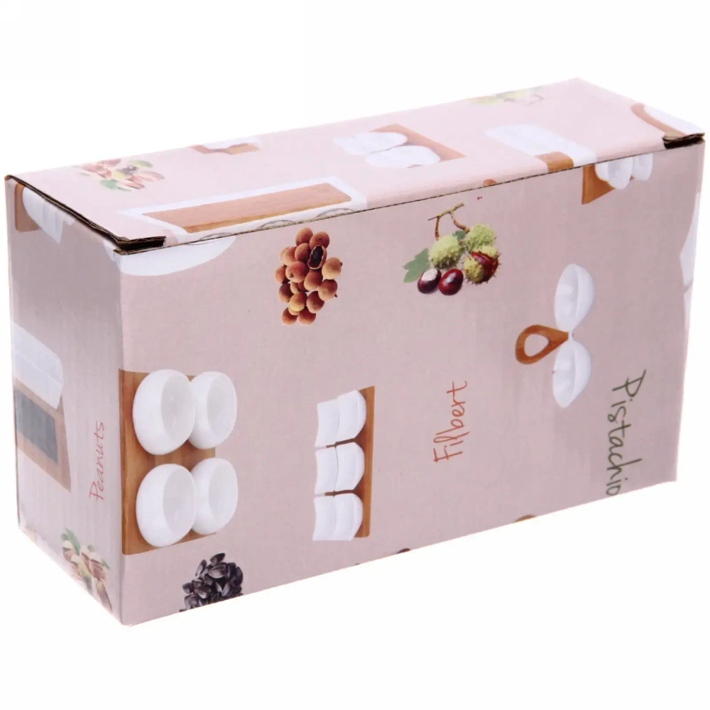 Набор для специй 2шт на бамбуковой подставке «Черное и белое» поросята